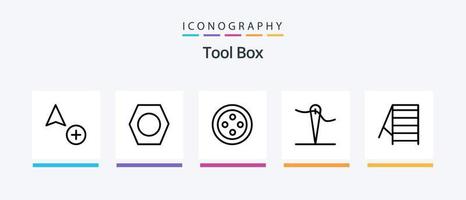 Ferramentas linha 5 ícone pacote Incluindo . ferramentas. visualizar. olho. criativo ícones Projeto vetor