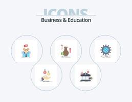 o negócio e Educação plano ícone pacote 5 ícone Projeto. dólar. dinheiro. financeiro. equipe. encontro vetor