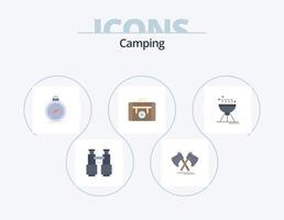 acampamento plano ícone pacote 5 ícone Projeto. acampamento. localização. ferramenta. GPS. direção vetor