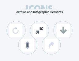 seta plano ícone pacote 5 ícone Projeto. . voltar. restaurar. abaixo. ampliação vetor