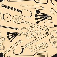 ferramentas de cozinha padrão seamles fundo vintage vetor