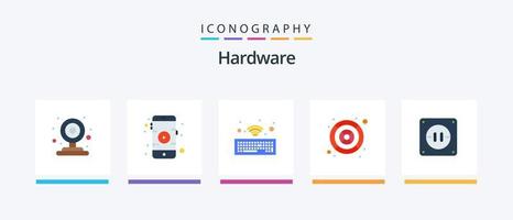 hardware plano 5 ícone pacote Incluindo . sem fio. soquete. elétrico. criativo ícones Projeto vetor