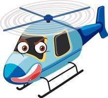 personagem de desenho animado de helicóptero com cara de raiva em fundo branco