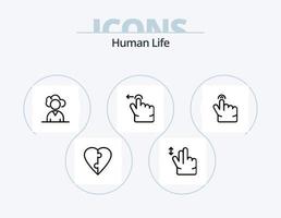 humano linha ícone pacote 5 ícone Projeto. . . correção. tocar. Duplo vetor