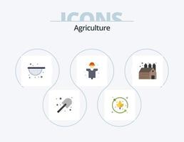 agricultura plano ícone pacote 5 ícone Projeto. armazém. agricultura. agricultura. Produção. indústria vetor