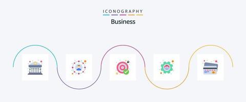 o negócio plano 5 ícone pacote Incluindo crédito cartão. produtividade. conquista. desempenho. eficiência vetor