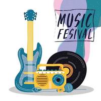 pôster de convite de entretenimento para festival de música vetor