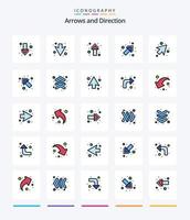 criativo seta 25 linha preenchidas ícone pacote tal Como direção. Setas; flechas. seta. seta. acima vetor