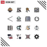 conjunto do 16 moderno ui ícones símbolos sinais para seta conhecimento trabalho em formação querida editável criativo vetor Projeto elementos