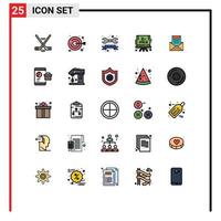 conjunto do 25 moderno ui ícones símbolos sinais para comunicação Ciência crachá Fórmula dia editável vetor Projeto elementos