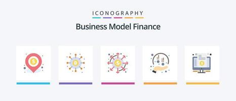 finança plano 5 ícone pacote Incluindo fatura. conta. dinheiro. patrocínio. fundos. criativo ícones Projeto vetor