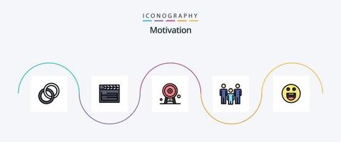 motivação linha preenchidas plano 5 ícone pacote Incluindo saúde. casal. arquitetura. família. Londres olho vetor