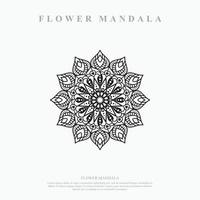 mandala de flores. elementos decorativos vintage. padrão oriental, ilustração vetorial. vetor