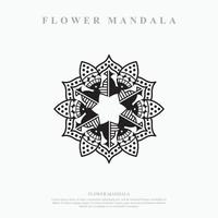 mandala de flores. elementos decorativos vintage. padrão oriental, ilustração vetorial. vetor