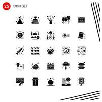 25 criativo ícones moderno sinais e símbolos do cassete analógico dia das Bruxas decoração ar editável vetor Projeto elementos
