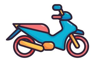 ilustração de motocicleta colorida vetor