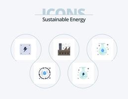 sustentável energia plano ícone pacote 5 ícone Projeto. frasco. ambiente. eletricidade. energia. eco vetor