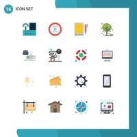 16 temático vetor plano cores e editável símbolos do console folha excluir outono lápis editável pacote do criativo vetor Projeto elementos