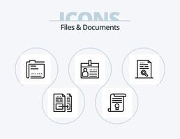 arquivos e documentos linha ícone pacote 5 ícone Projeto. dados. arquivo. escritório. arquivo. base de dados vetor