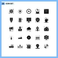 universal ícone símbolos grupo do 25 moderno sólido glifos do Boa marca páginas botão dinheiro o negócio editável vetor Projeto elementos