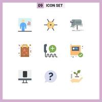 conjunto do 9 moderno ui ícones símbolos sinais para compras amor campanhas favorito enviar editável vetor Projeto elementos