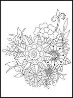 desenhos de flores para colorir vetor