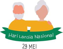 ilustração vetorial hari lanjut usia nasional vetor