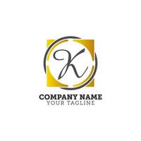 modelo de design do ícone do logotipo da letra k. conceito de design de emblema de monograma mínimo na moda. símbolo gráfico do alfabeto para identidade de negócios corporativos. elemento de vetor criativo