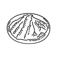 ícone de missô. doodle desenhado à mão ou estilo de contorno vetor