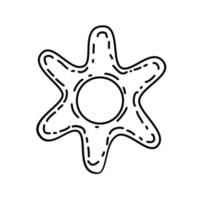 ícone de configuração. doodle desenhado à mão ou estilo de ícone de contorno preto vetor