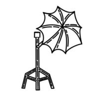 ícone de guarda-chuva. doodle desenhado à mão ou estilo de ícone de contorno preto vetor