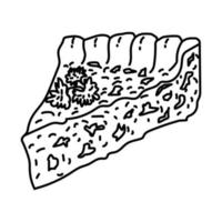 ícone de quiche lorraine. doodle desenhado à mão ou estilo de contorno vetor