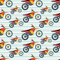 ilustração em vetor trilha motocicleta padrão sem emenda