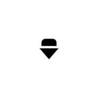 Envio ícone. Envio botão. baixar ícone. baixar botão. simples estilo arrasto e solta fundo símbolo. vetor