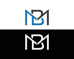 carta MB e bm logotipo Projeto vetor elemento modelo.