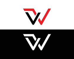 profissional carta dw logotipo Projeto vetor ilustração.