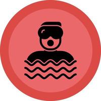 design de ícone de vetor de mergulhador
