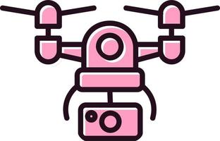 ícone de vetor de drone de câmera