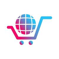 ícone de vetor de compras global