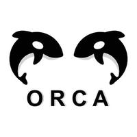 assassino baleia orca logotipo vetor ilustração