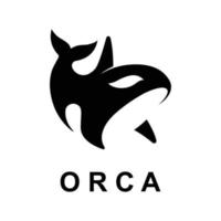 assassino baleia orca logotipo vetor ilustração