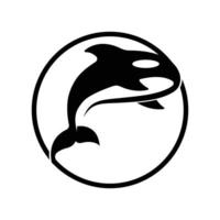 assassino baleia orca logotipo vetor ilustração