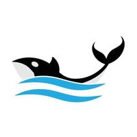 assassino baleia orca logotipo vetor ilustração