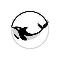 assassino baleia orca logotipo vetor ilustração