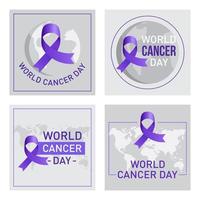 dia mundial do câncer definido vetor