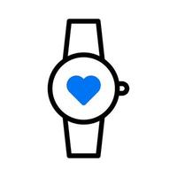 relógio ícone duotônico azul estilo namorados ilustração vetor elemento e símbolo perfeito.