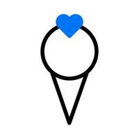 gelo creme ícone duotônico azul estilo namorados ilustração vetor elemento e símbolo perfeito.