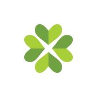 verde trevo folha logotipo modelo vetor