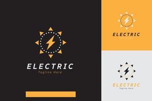 conjunto do relâmpago trovão elétrico energia logotipo vetor Projeto modelos com diferente cor estilos