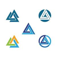 triângulo logotipo modelo vetor ícone